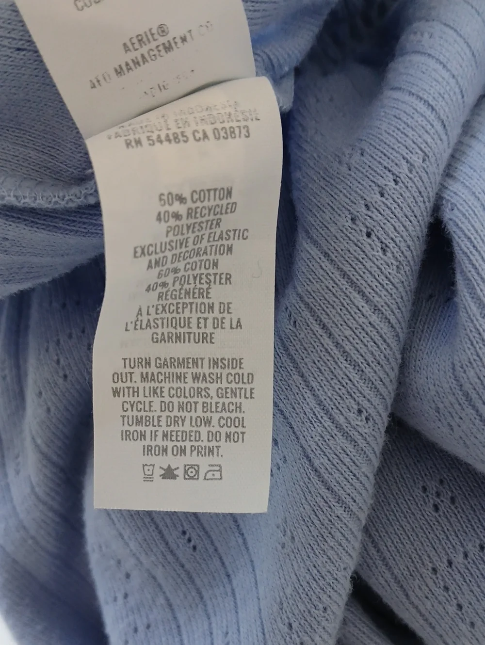Aerie Pointelle Balloon Pajama Pant Blue Women's Large